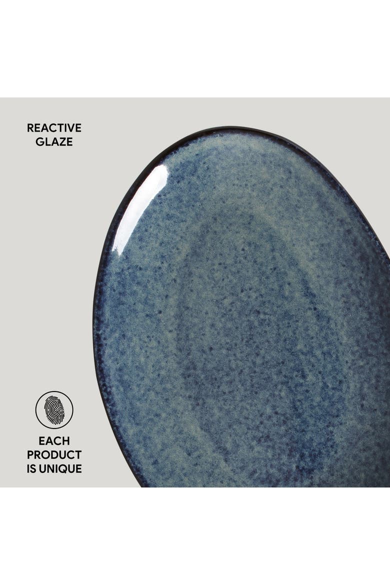 Oval Dessert Plate Set of 6, Alternate, color, Denim