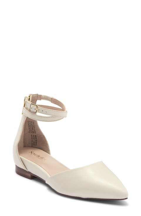 Ankle Strap d'Orsay Pointed Toe Flat (Women)
