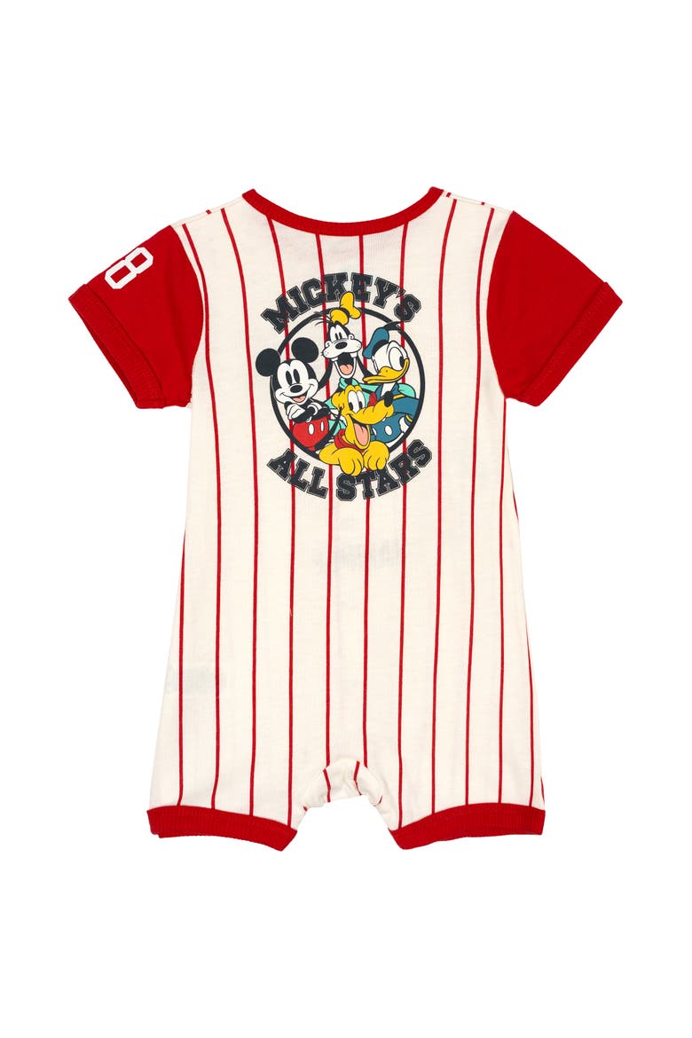 Mickey Mouse Athletic One Piece Romper, Alternate, color, Red Mickey Mouse