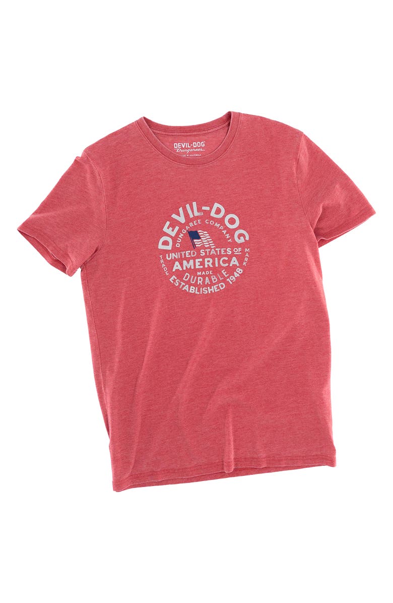 Devil-Dog Dungarees USA Stamp Graphic T-Shirt, Alternate, color, 