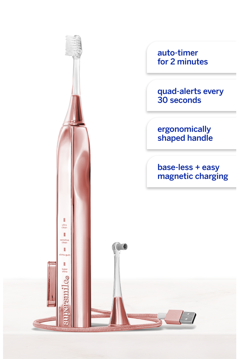 Zina45 Sonic Pulse Toothbrush, Alternate, color, Chrome Rose