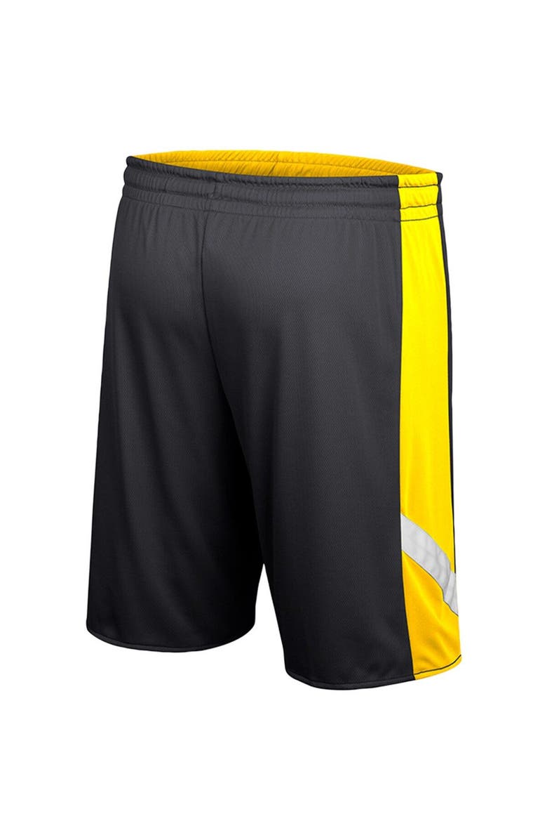 COLOSSEUM Men's Colosseum Black/Gold Iowa Hawkeyes Am I Wrong Reversible Shorts, Alternate, color, 