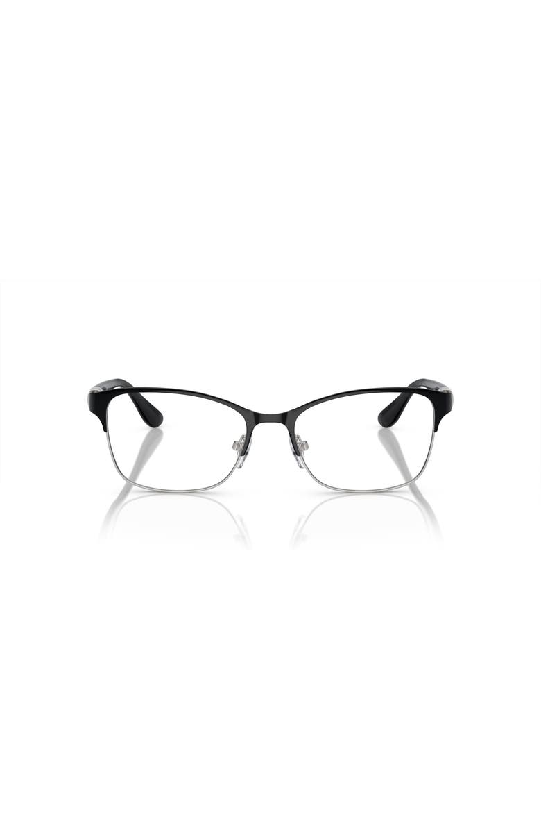 Vogue Eyewear 51mm Rectangle optical glasses, Alternate, color, Black