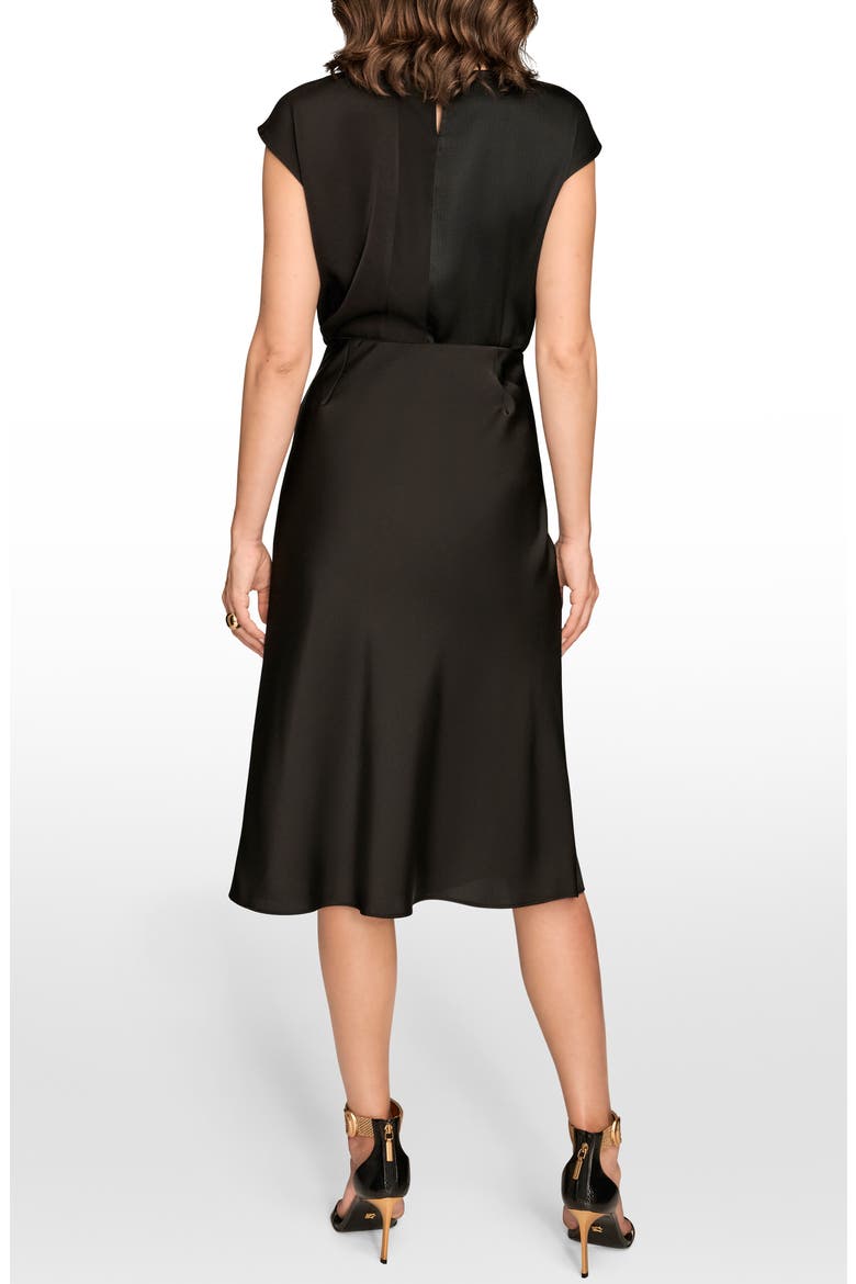 Satin Midi Skirt, Alternate, color, BLACK