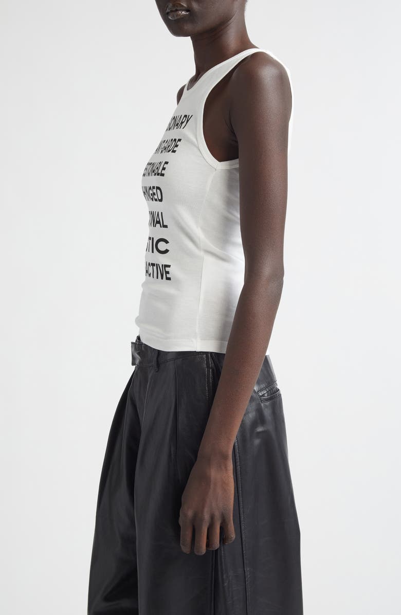 Vaquera Anagram Logo Graphic Tank, Alternate, color, White