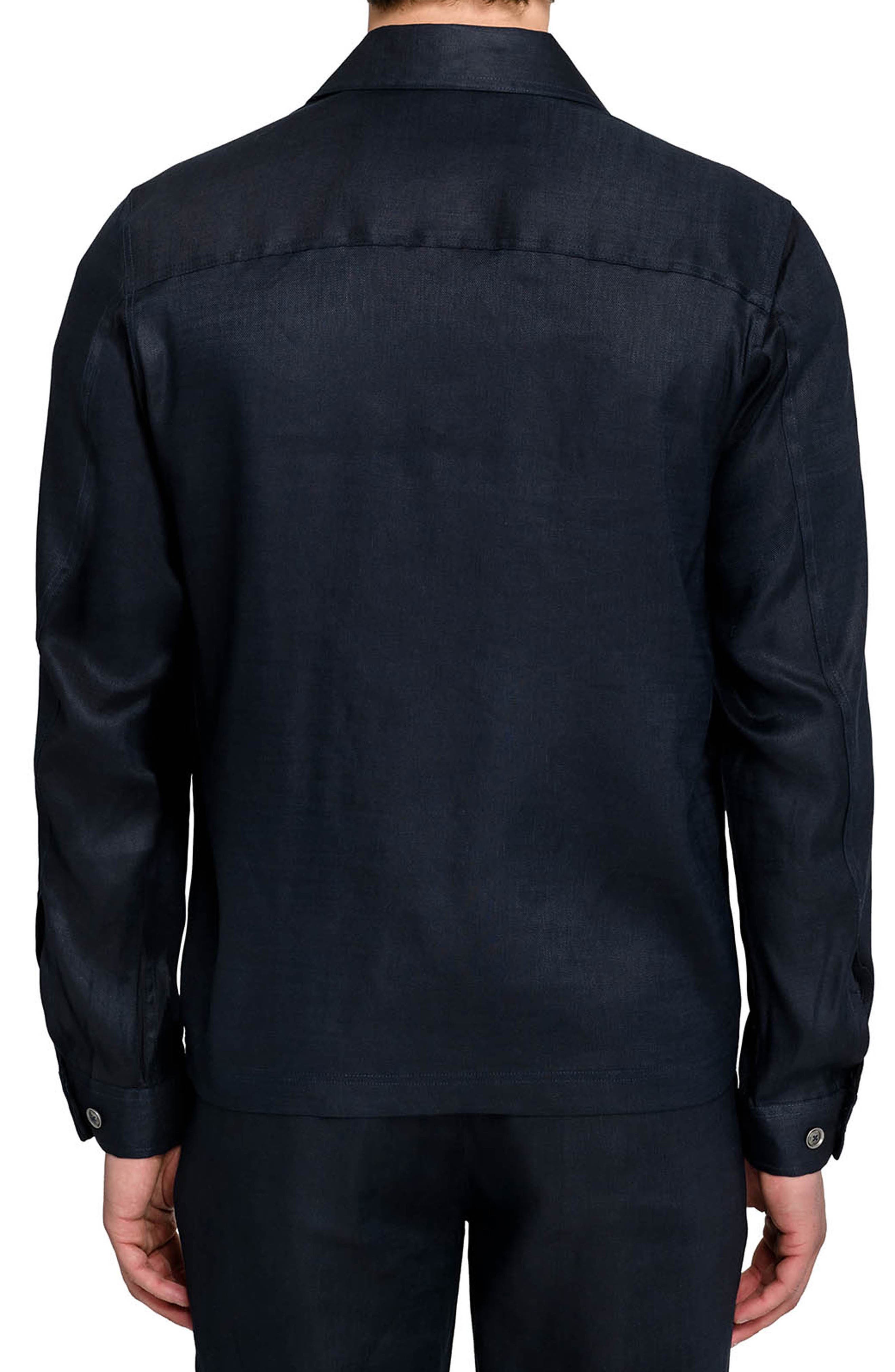 Linen Blend Shirt Jacket - image 2