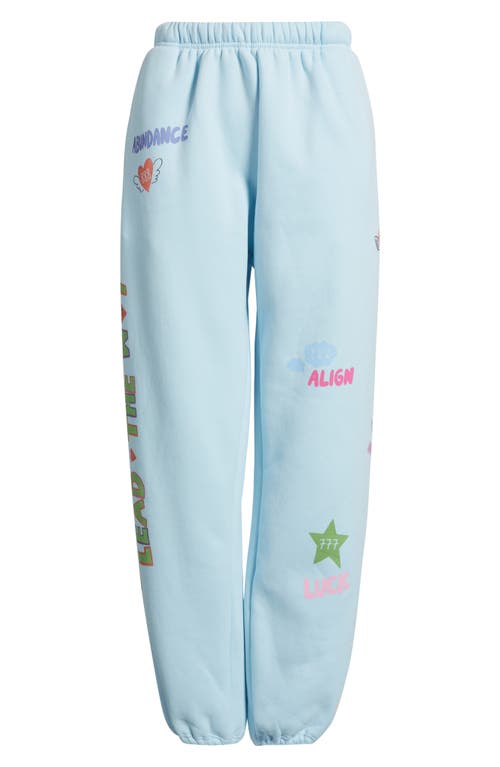 The Mayfair Group Angels All Around Fleece Graphic Joggers In Blue