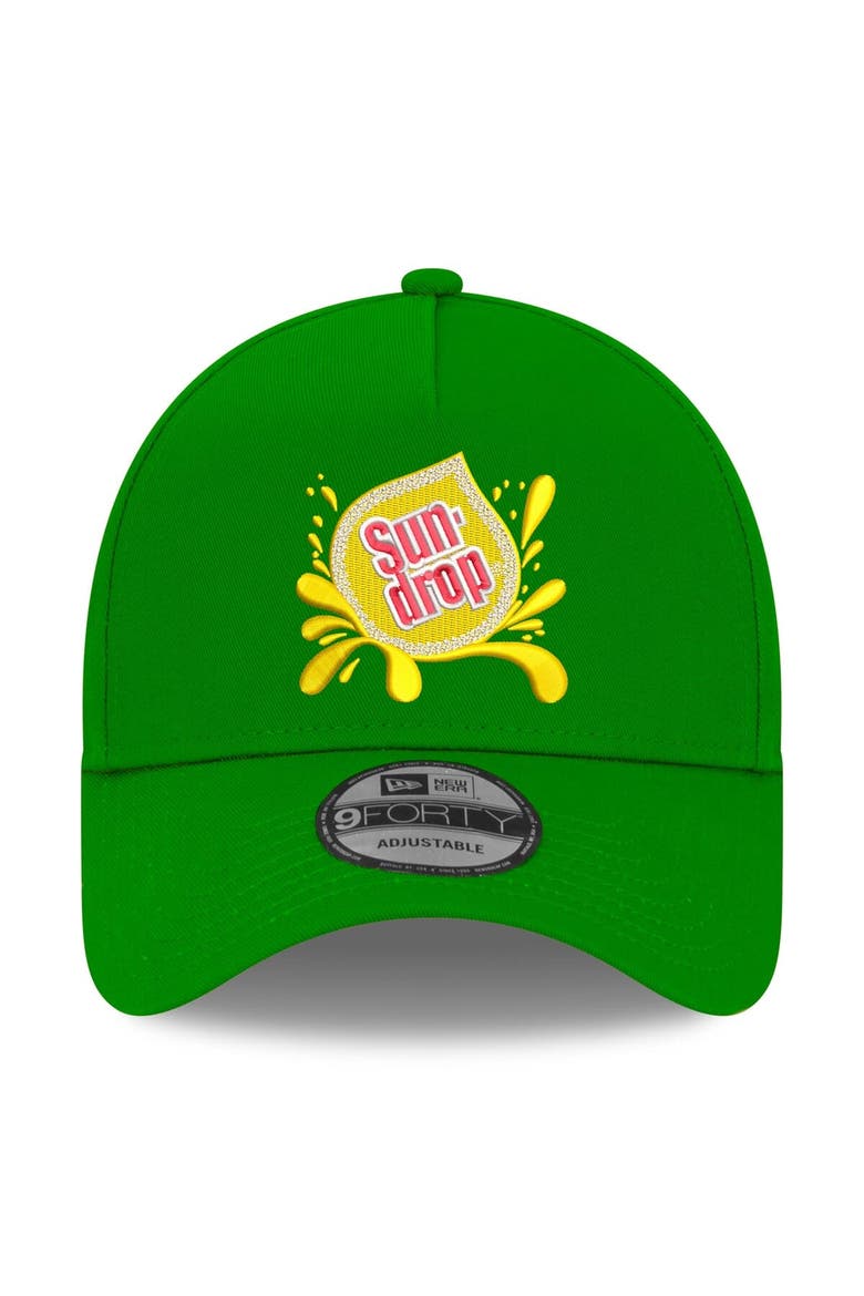 Men's New Era  Green/White Dale Earnhardt Jr. Sun Drop 9FORTY Trucker Adjustable Hat, Alternate, color, Green