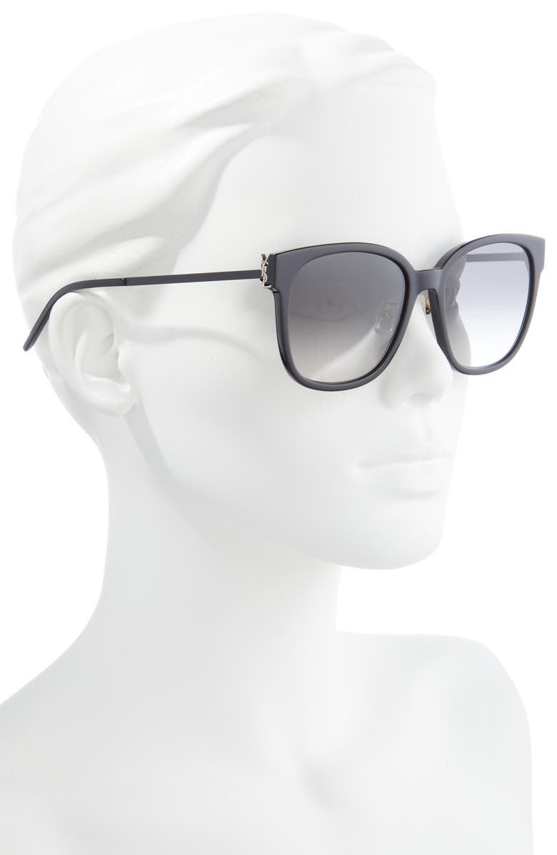 Saint Laurent 57mm Cat Eye Sunglasses, Alternate, color, 