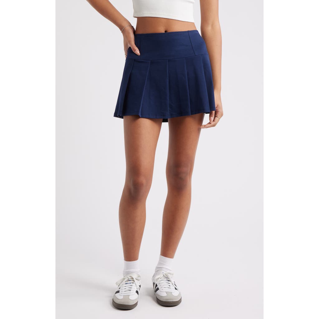 Bp. Pleated Miniskort In Blue