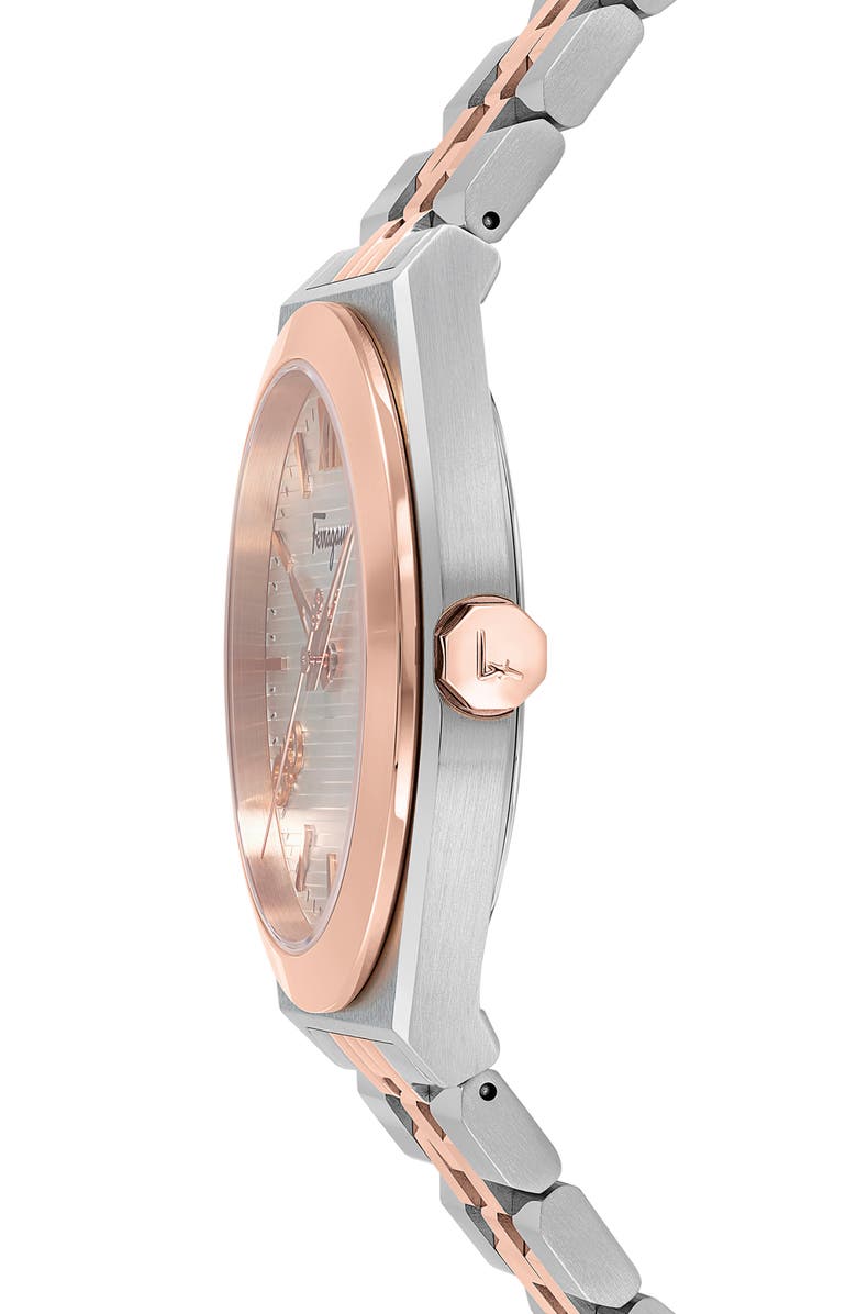 FERRAGAMO Vega Bracelet Watch, 40mm, Alternate, color, Two Tone