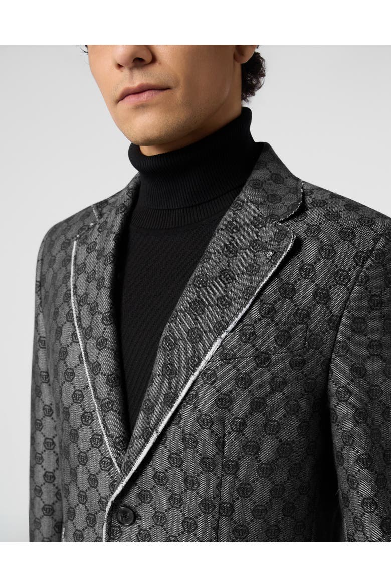 Miami Vice Fit Blazer Jacquard Monogram Men, Alternate, color, black