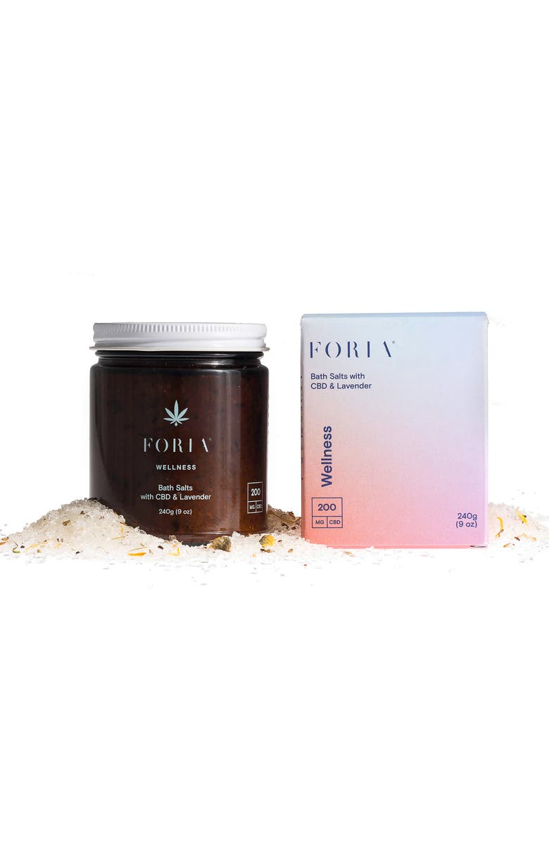 FORIA Wellness Bath Salts with CBD & Lavender, Alternate, color, 