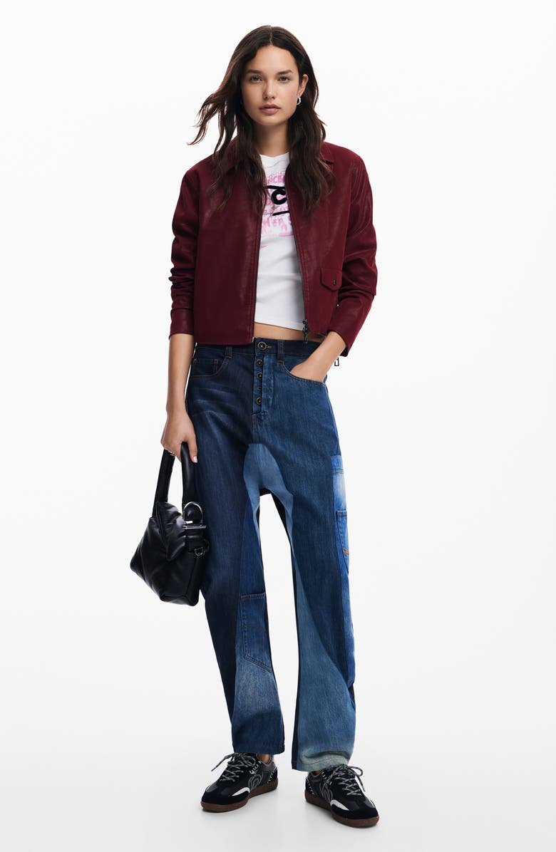 Desigual Herita Straight Leg Jeans, Alternate, color,