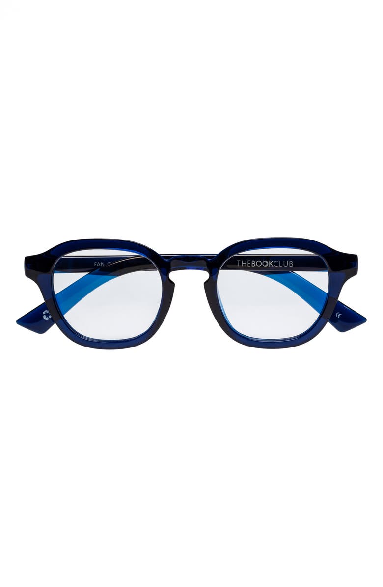 The Book Club Fan Of Seen Labels 47mm Blue Light Blocking Reading Glasses, Main, color,