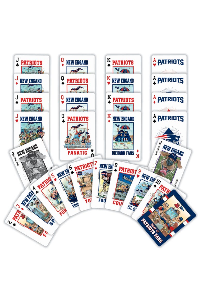 New England Patriots Fan Playing Cards, Alternate, color, Multicolor