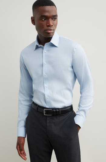 Nordstrom Trim Fit Solid Premium Performance Dress Shirt in White at Nordstrom, Size 15.5 - 32 Nordstrom Trim Fit Solid Premium Performance Dress Shirt in White at Nordstrom, Size 15.5 - 32