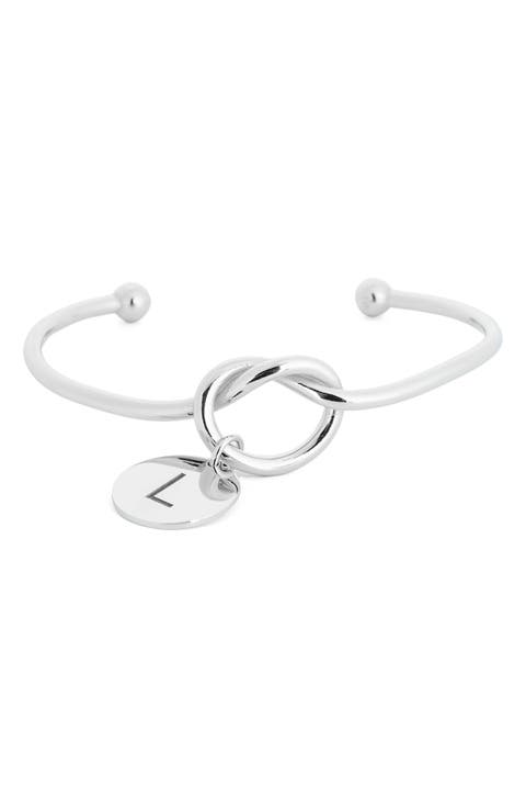 Love Knot Initial Bracelet