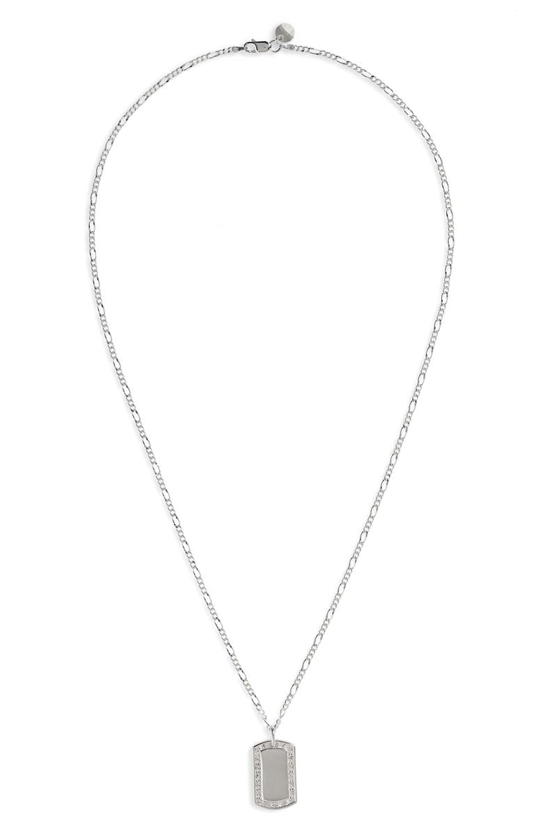 DEADSTOCK JEWELRY Dog Tag Pendant Necklace, Main, color,