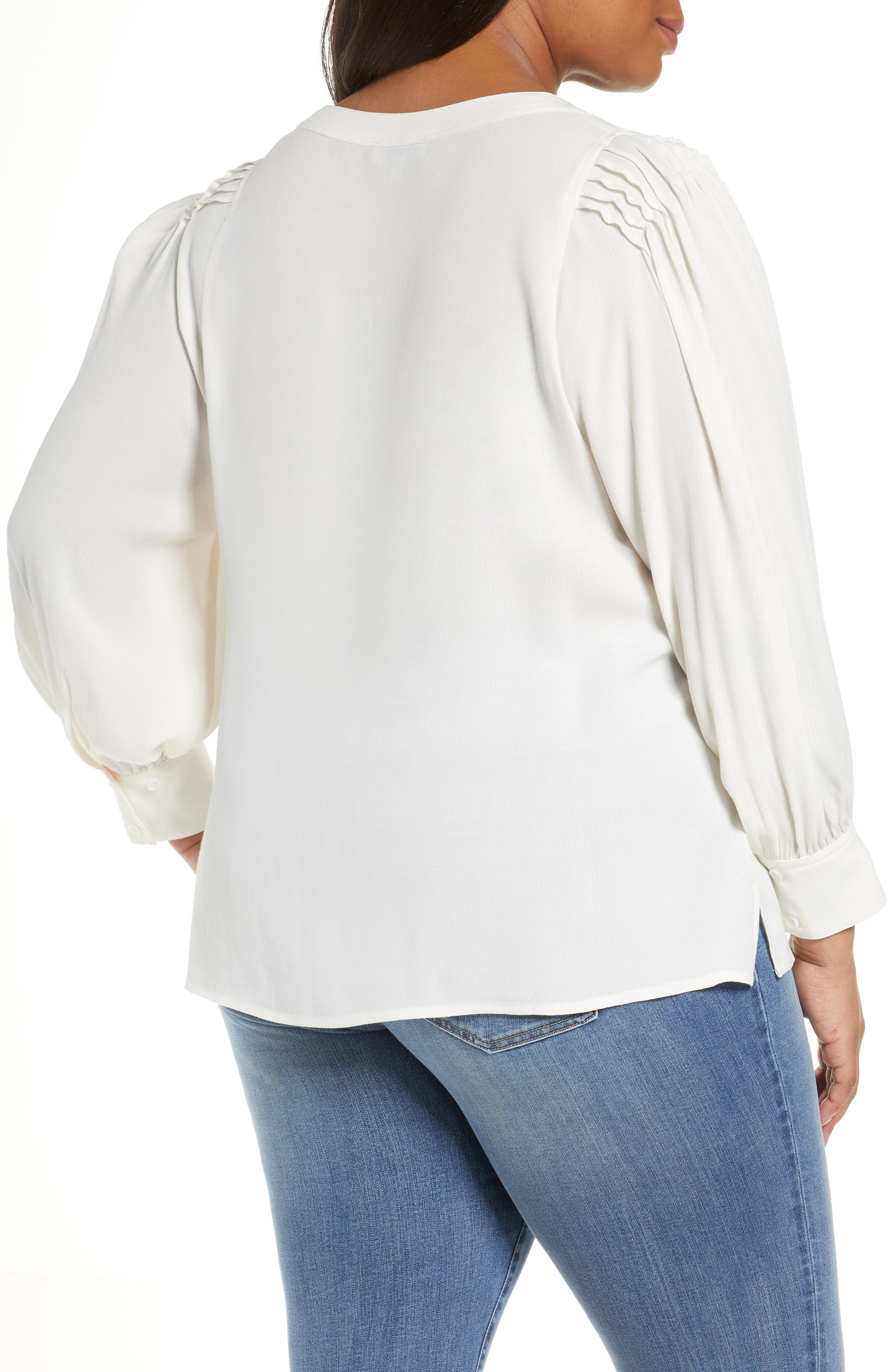 Habitual Split Neck Peasant Blouse (Women) | Nordstromrack