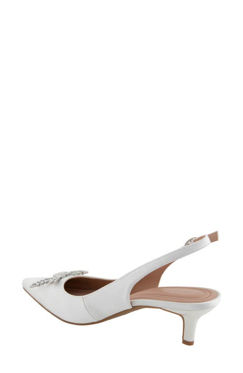 Bcbg Donna Slingback Pointed Toe Kitten Heel Pump In Porcelain