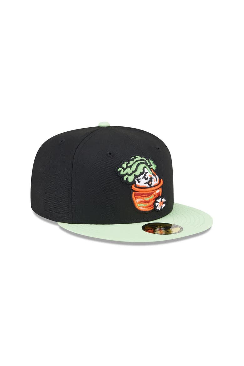 Men's New Era  Black Montgomery Biscuits Theme Nights 59FIFTY Fitted Hat, Alternate, color, Black