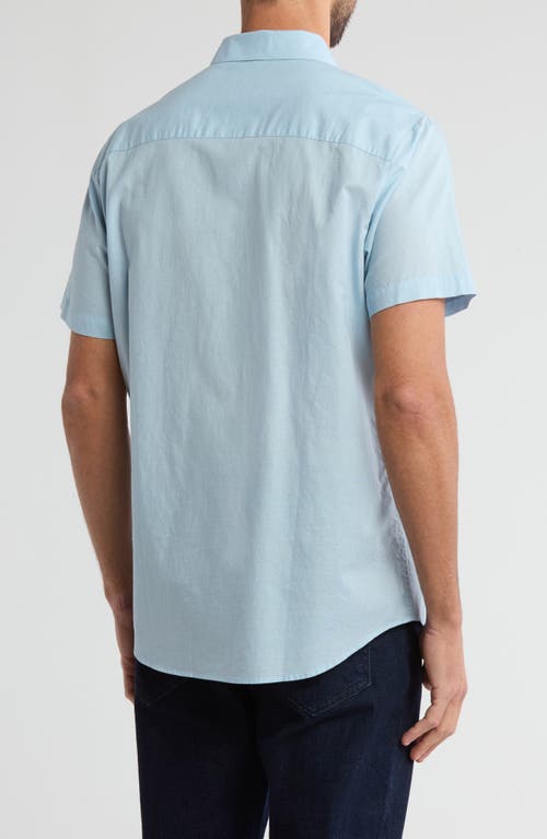Travismathew Studebaker Regular Fit Short Sleeve Shirt In Dream Blue