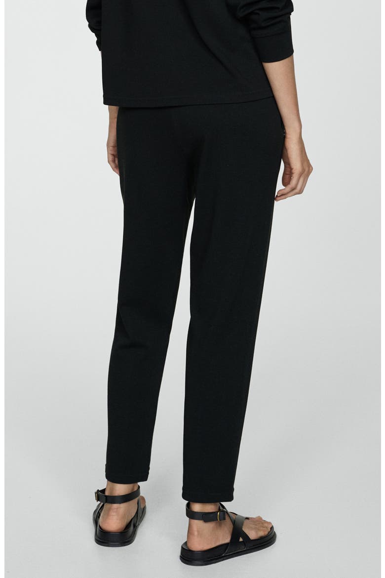 Pintuck Pleat Drawstring Pants, Alternate, color, BLACK