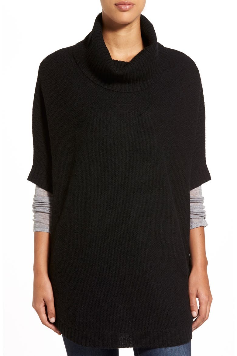 Cashmere Turtleneck Sweater, Main, color, BLACK
