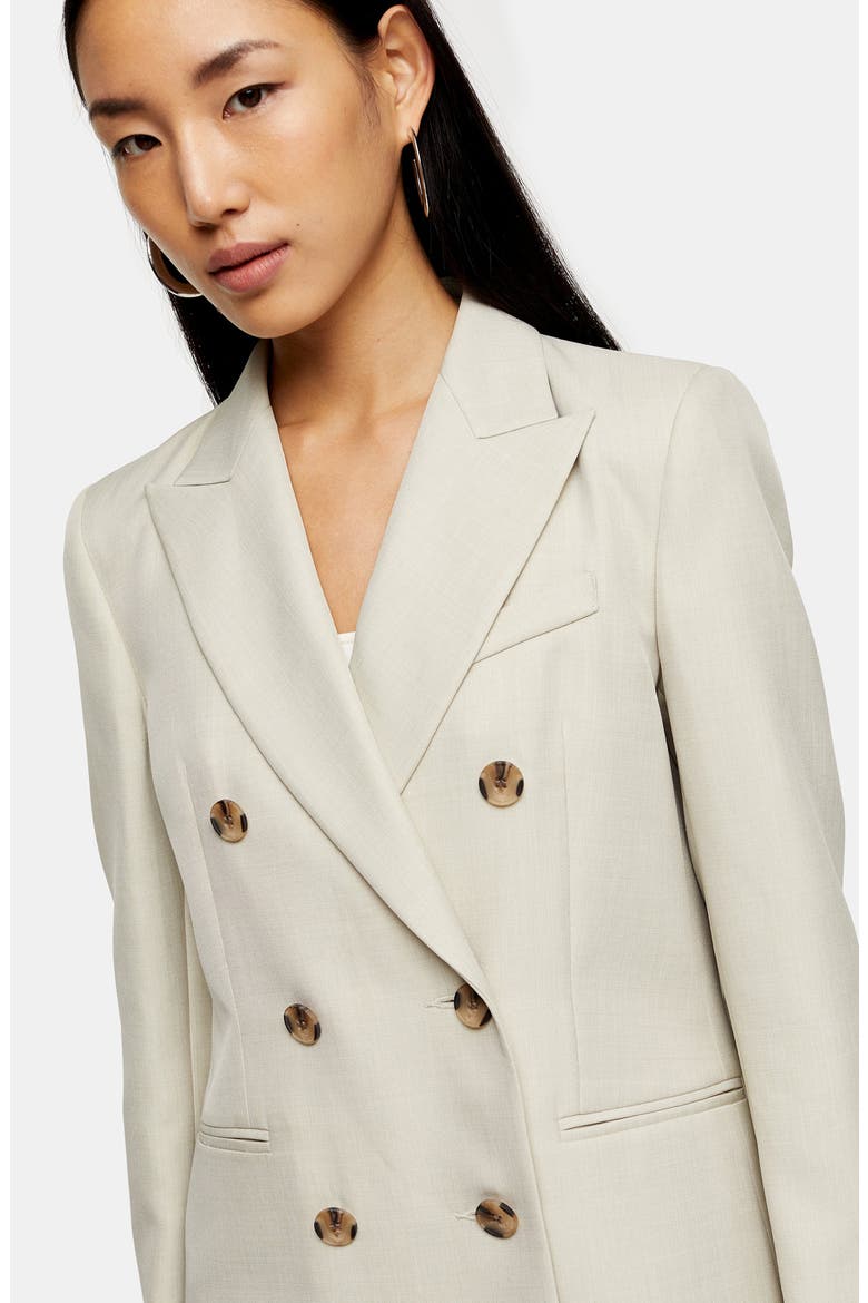 Double Breasted Blazer, Alternate, color, BEIGE