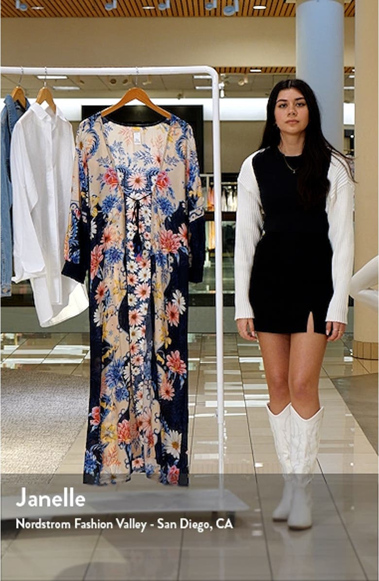 Isabelle Ross Floral Print Cover-Up Wrap, sales video thumbnail