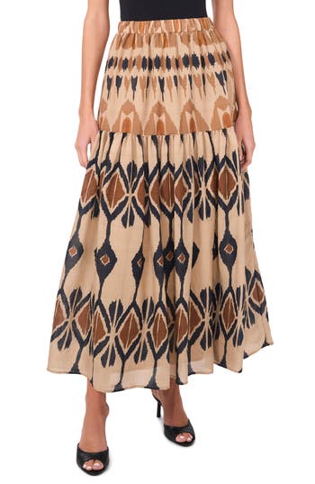 HALOGEN HALOGEN® GEO PRINT FULL MAXI SKIRT