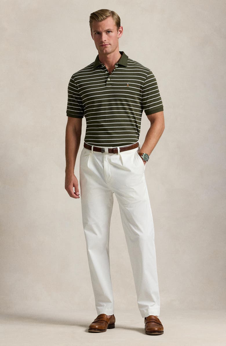 Polo Ralph Lauren Stripe Cotton Interlock Polo, Alternate, color,