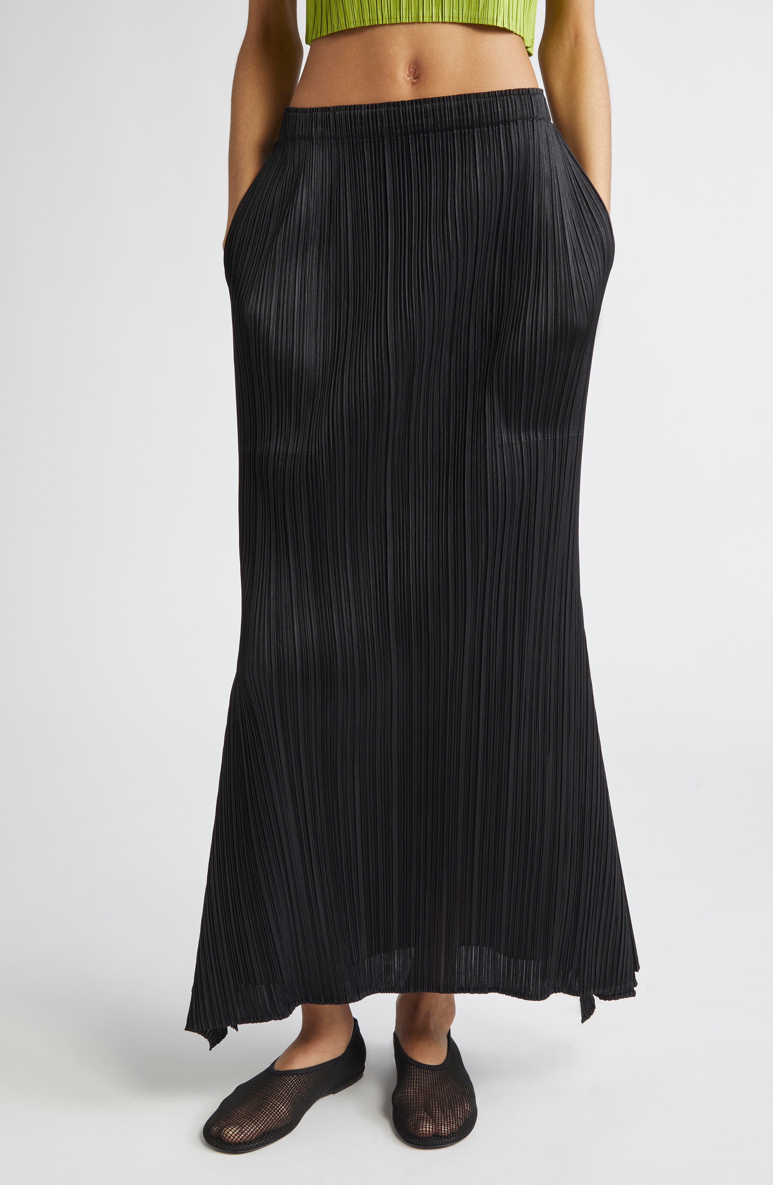 PLEATS PLEATS PLEASE ISSEY MIYAKE◇スカート/5/ポリエステル/GRY/総