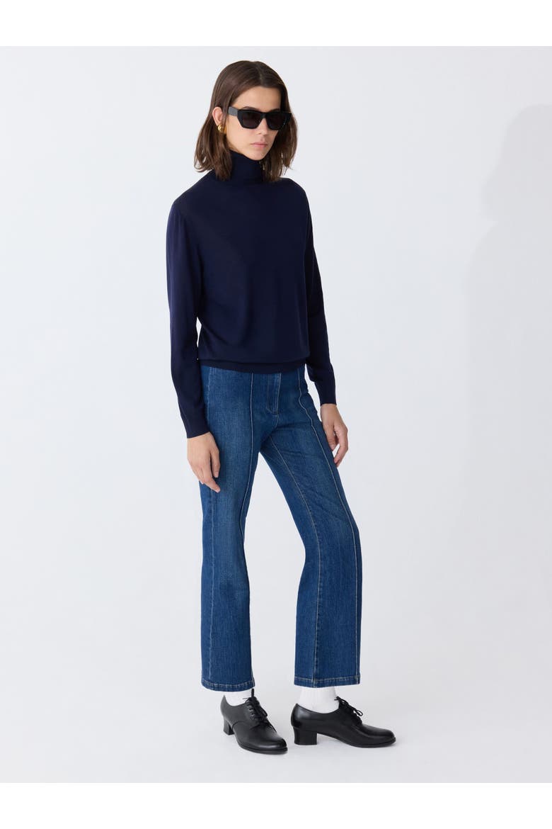 Lola Denim Flareleg Cropped Pant, Alternate, color, Indigo