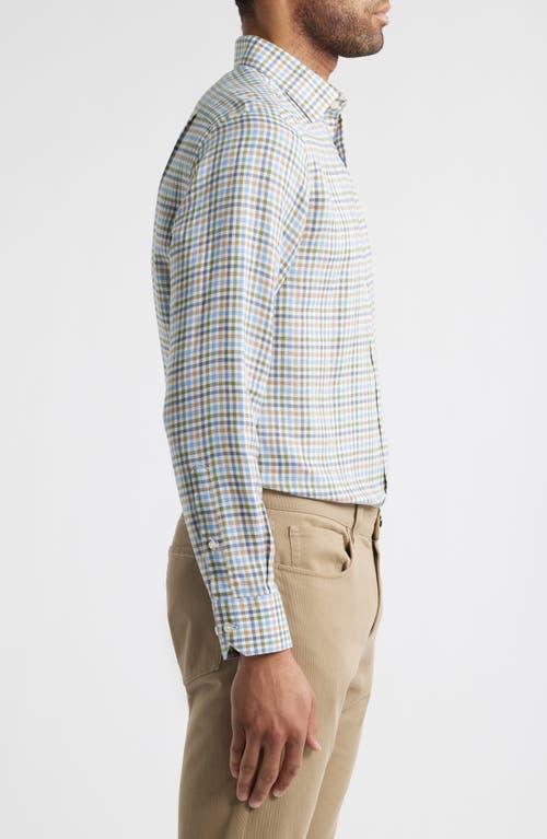 Scott Barber Coastal Regular Fit Plaid Linen & Lyocell Button-down Shirt