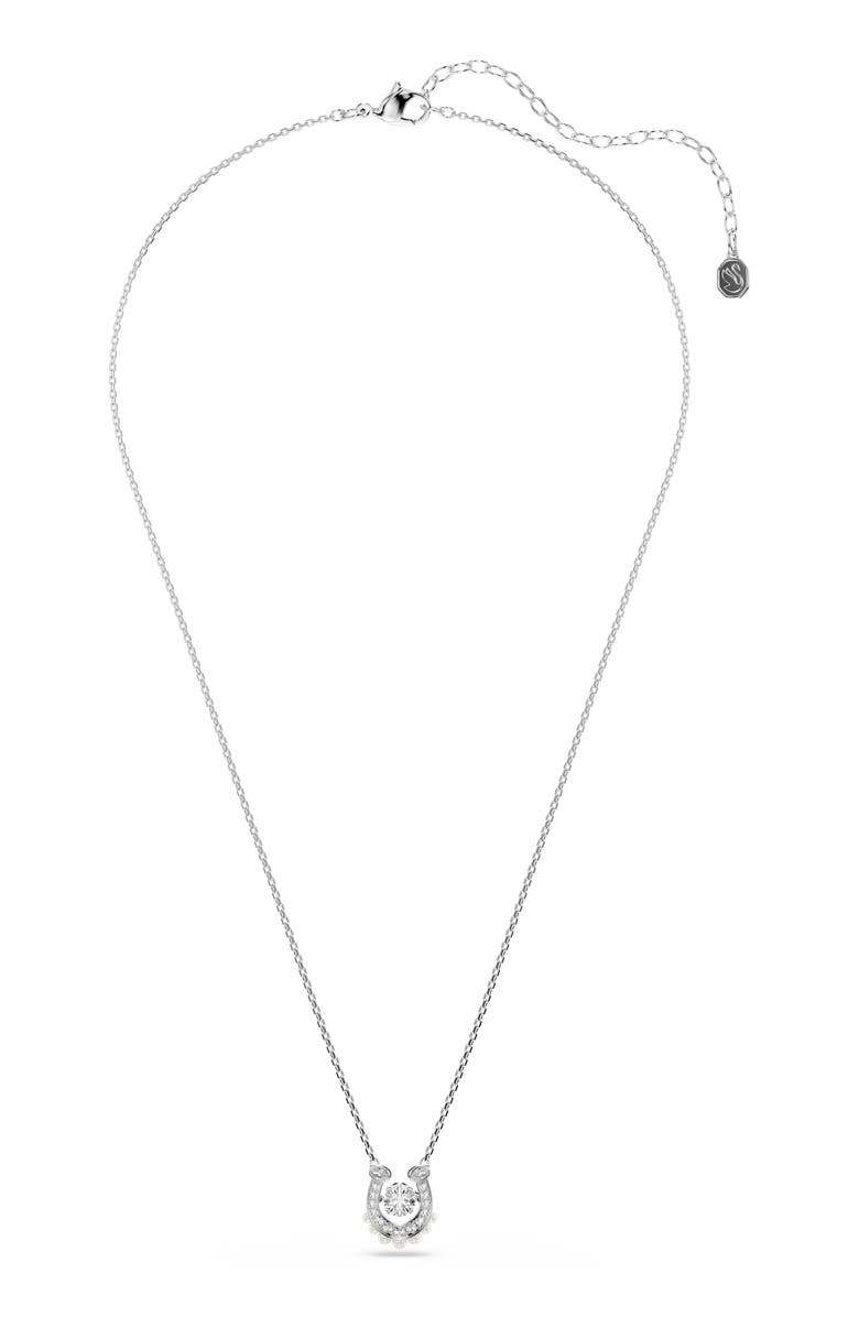 Swarovski Symbolica Pendant Necklace, Alternate, color, Silver/ White