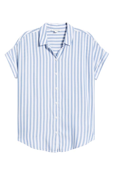 Kenzie Stripe Short Sleeve Button-Up Shirt