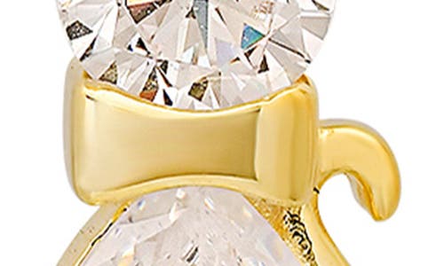 Queen Jewels Kitty Cat Drop Earrings In Gold