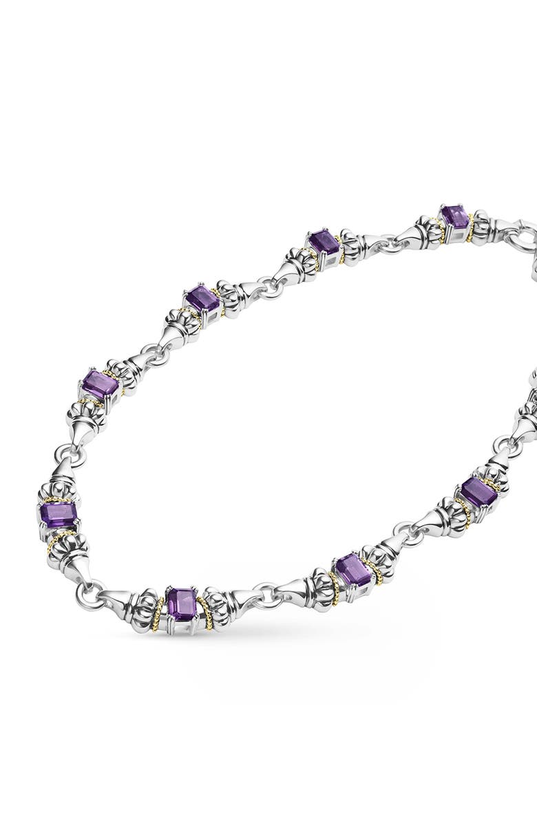 LAGOS Glacier Amethyst Link Necklace, Alternate, color, Amethyst