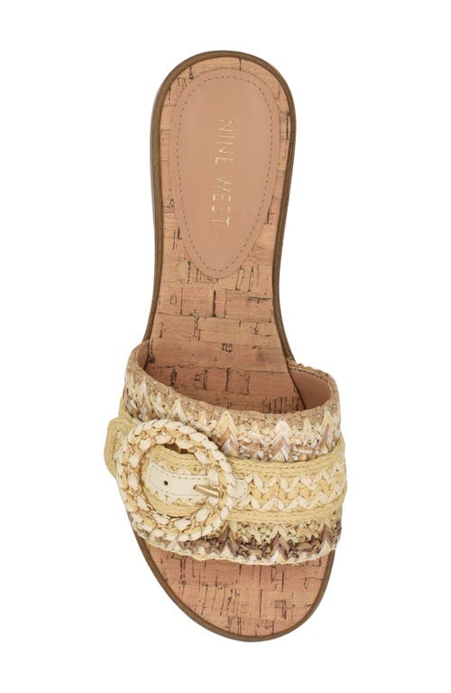 Shop Nine West Poland Slide Sandal In Light Natural