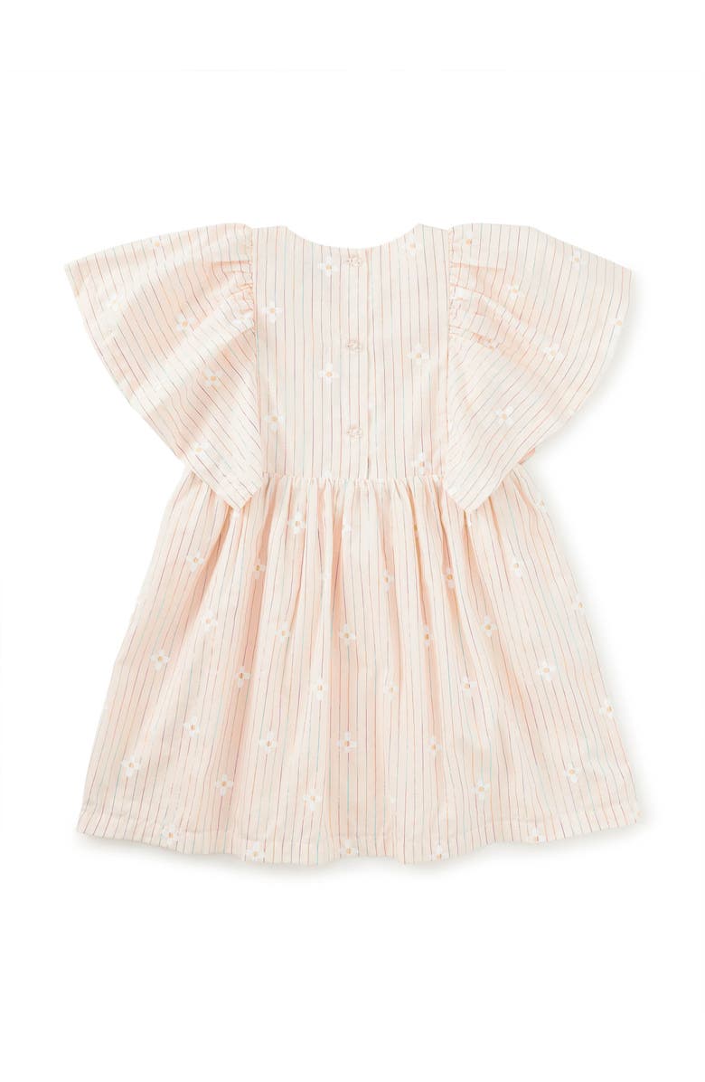 Tea Collection Butterfly Sleeve Twirl Dress, Alternate, color, Floral Stripe