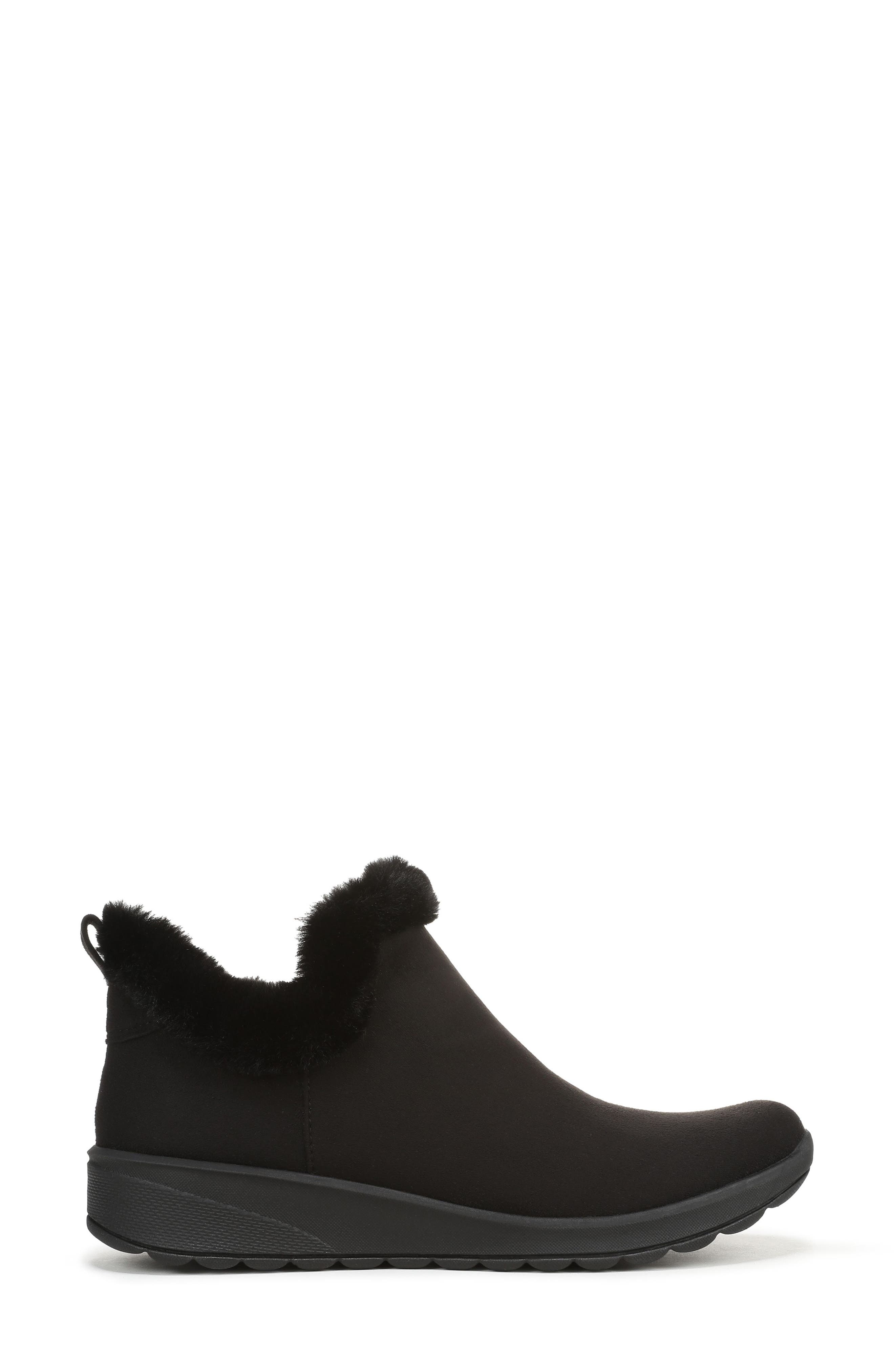 LifeStride Greatness Faux Fur Trim Bootie, Alternate, color, Black