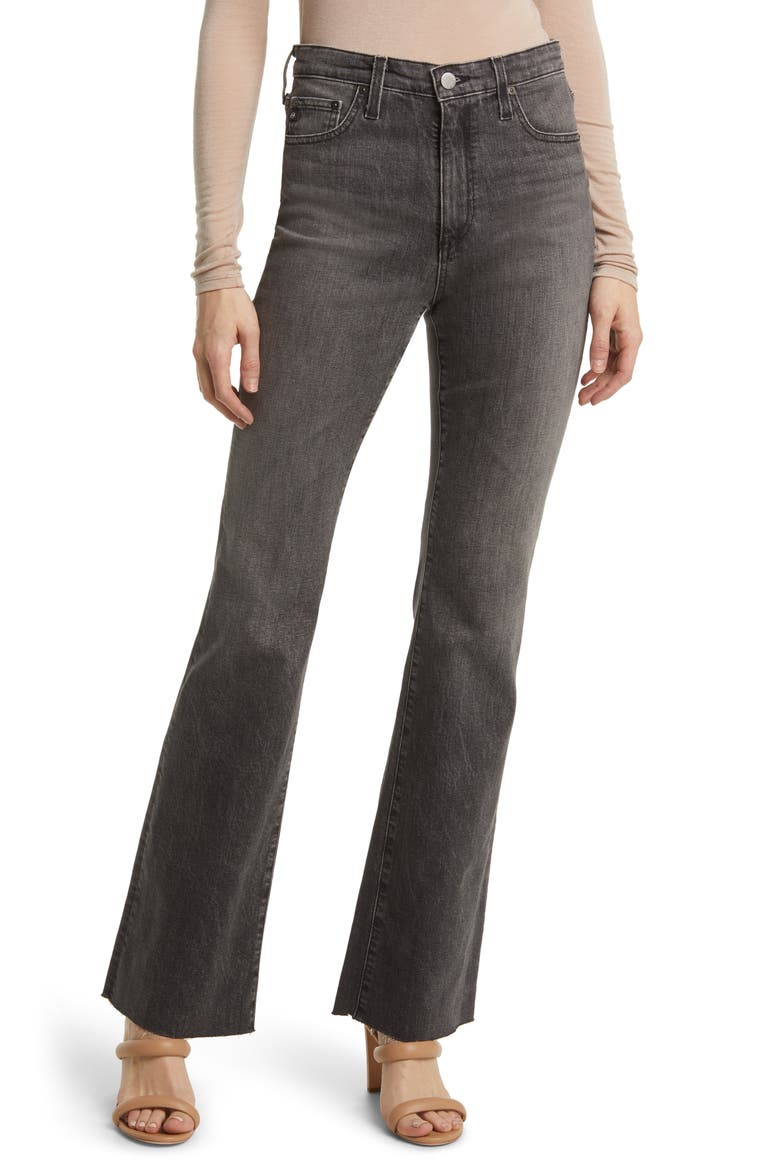 Alexxis High Waist Bootcut Jeans, Main, color, TARMAC