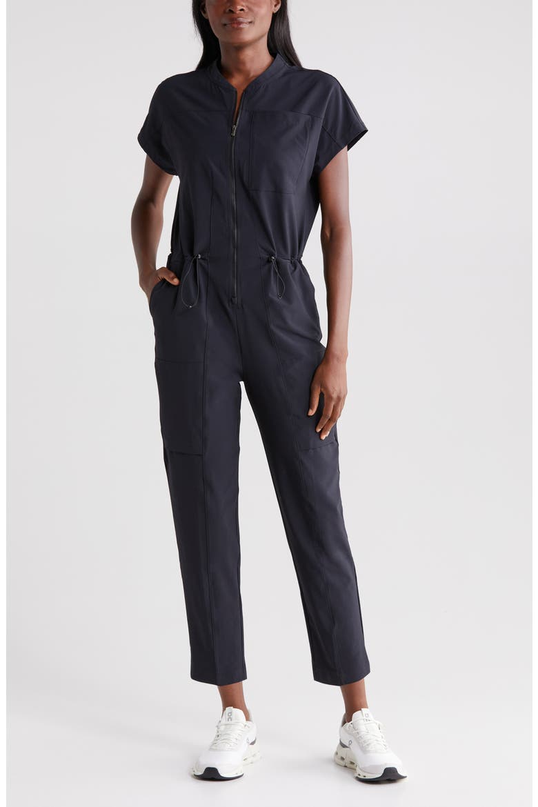 In Flight Cargo Jumpsuit, Main, color, BLACK