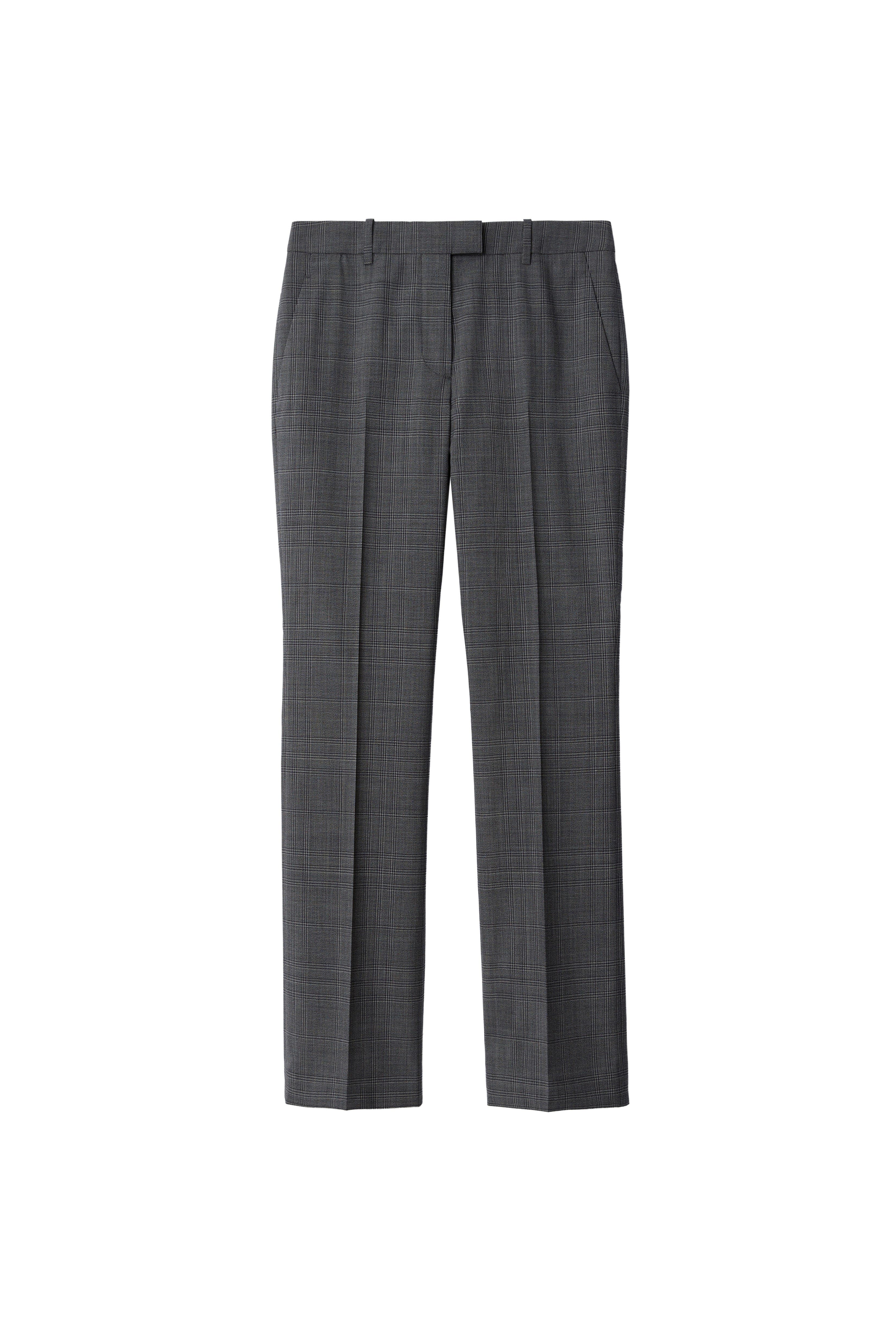 Check Wool Tailored Trousers - image 2