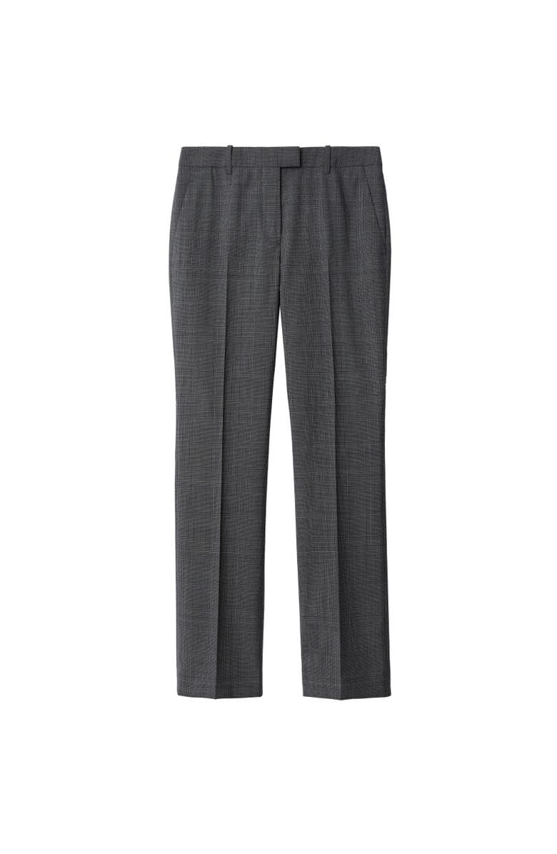 Burberry Check Wool Tailored Trousers, Alternate, color, Silhouette Blue/Granite Grey