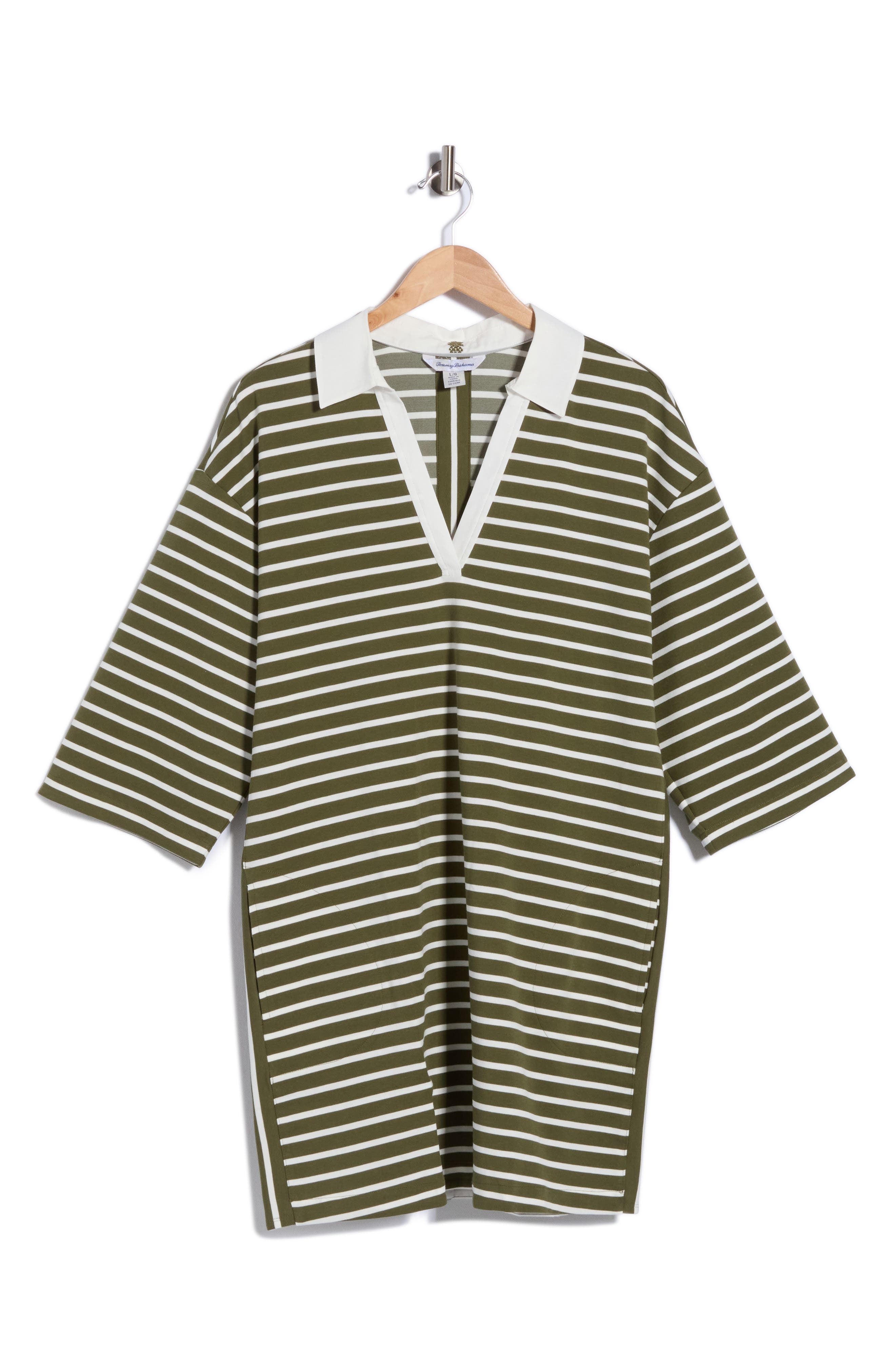 Jovanna Stripe Cotton Blend Shift Dress
