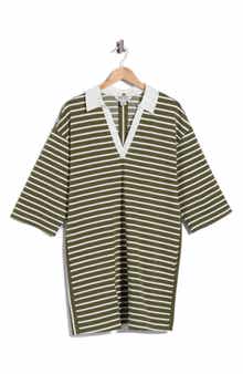 Jovanna Stripe Cotton Blend Shift Dress
