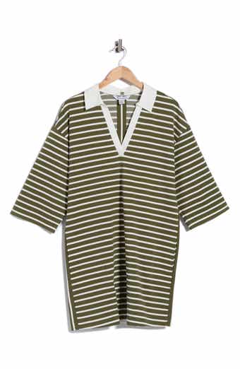 Jovanna Stripe Cotton Blend Shift Dress